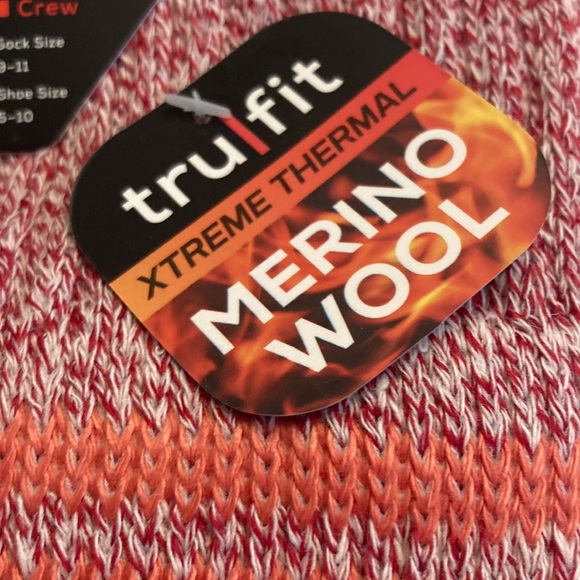 Merino Wool Blend Socks Xtreme Thermal Warm Cold Weather Boot Socks Red - Picture 6 of 14